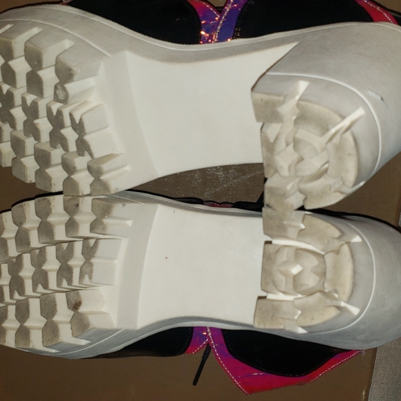 Privileged Shoes Platforms Captain Black Iridescent Size-10 - Picture 7 of 8